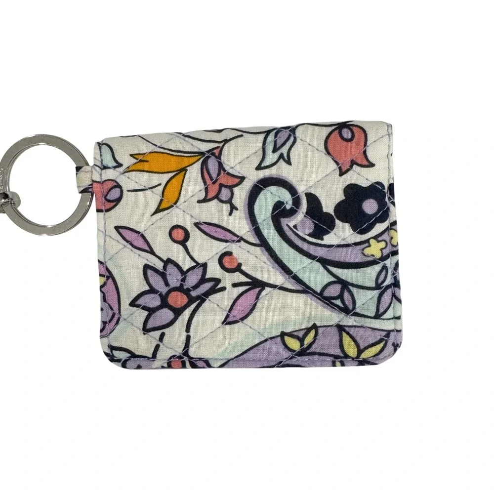 Vera Bradley Quilted‎ Floral ID Card Holder Lanyard Keychain Wallet Pouch
